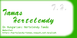 tamas hertelendy business card